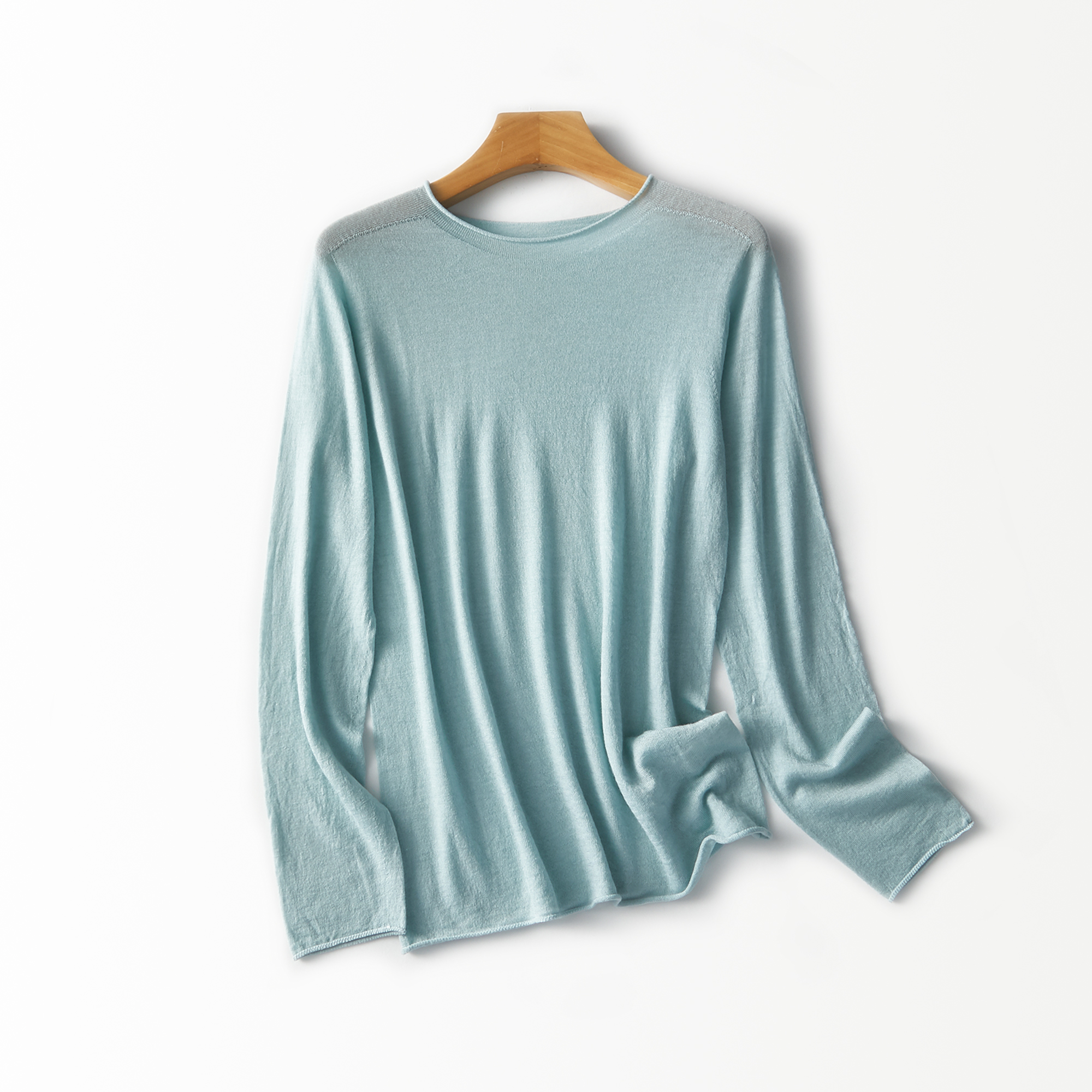 Base Layer Top - Ultra Soft Soluble Wool Knitted Long