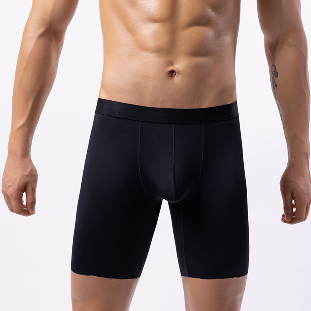 Men Ice Silk Long Leg Shorts B - Long Leg Trunk Men บทวิจารณ์และราคา