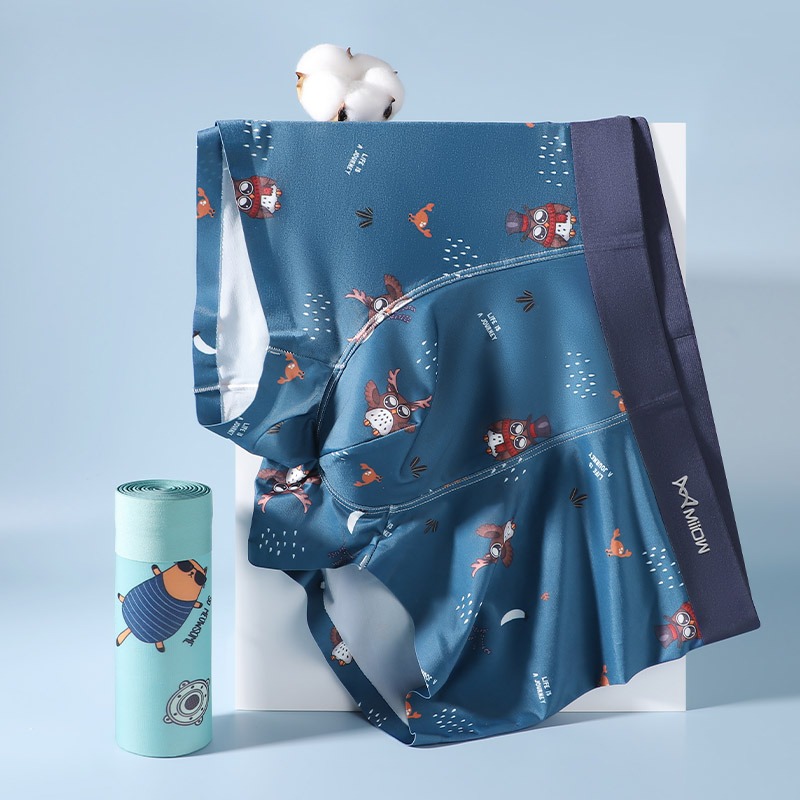MiiOW 4Pcs Animal Print Boxers - Boxer Brief Pack Cotton บทวิจารณ์และราคา