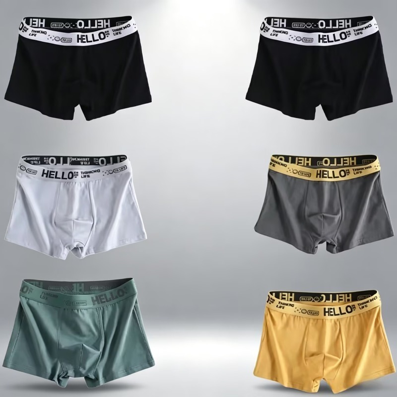6pieces Mens Underwear Men pre - Boxer Brief Pack Cotton บทวิจารณ์และราคา