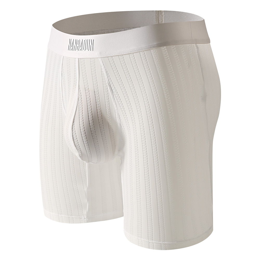 Men Ice Silk Long Leg Shorts B - Long Leg Trunk Men บทวิจารณ์และราคา