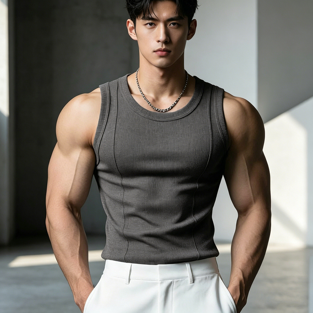 Men's Summer Muscle Tank Top T - Sleeveless Undershirt บทวิจารณ์และราคา