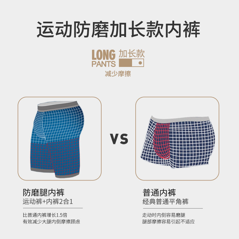 2pcs/Lot underpants leg up lon - Long Leg Trunk Men บทวิจารณ์และราคา