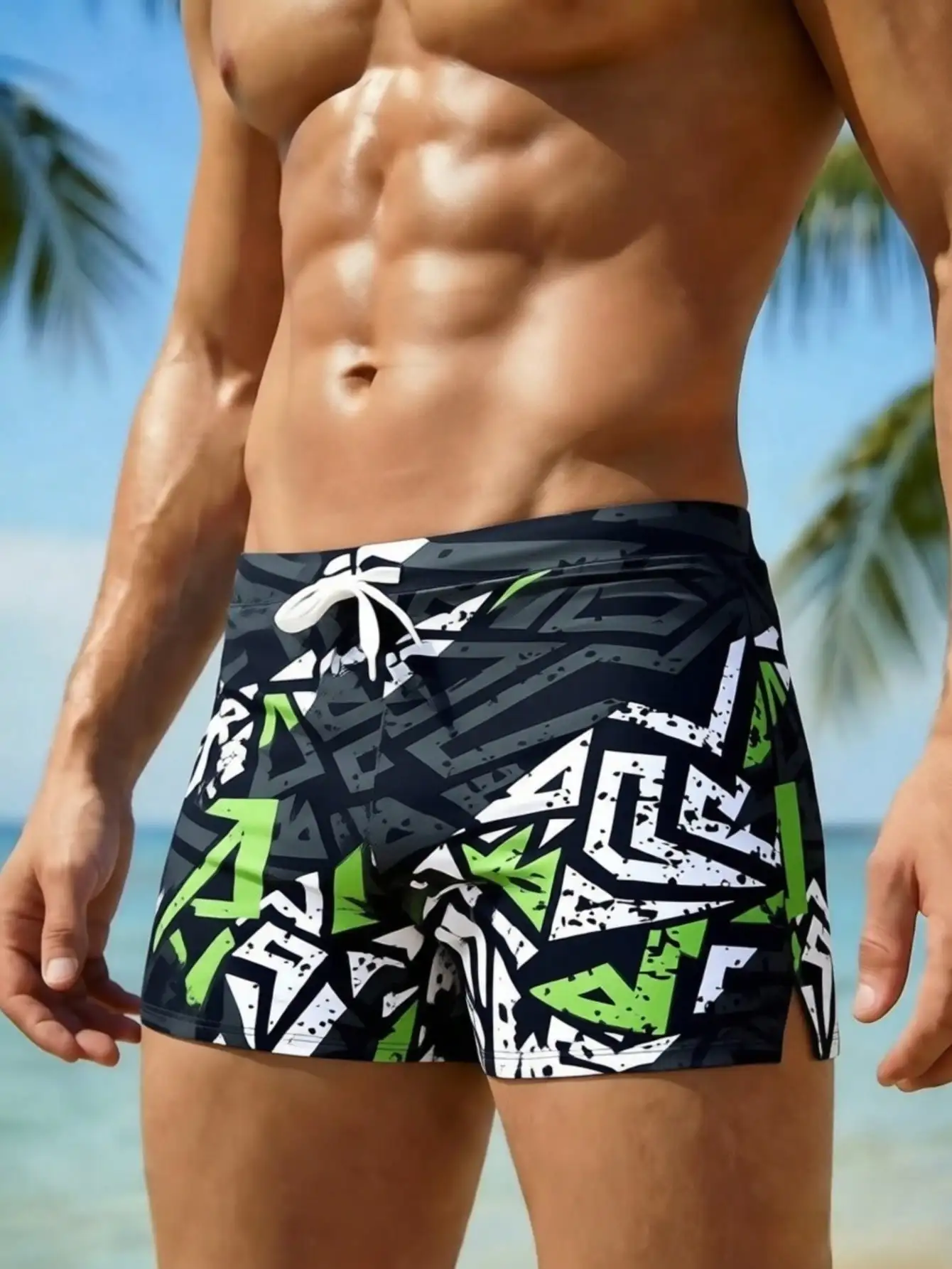Men's Fashion Printed Pattern  - Bamboo Fiber Trunk บทวิจารณ์และราคา