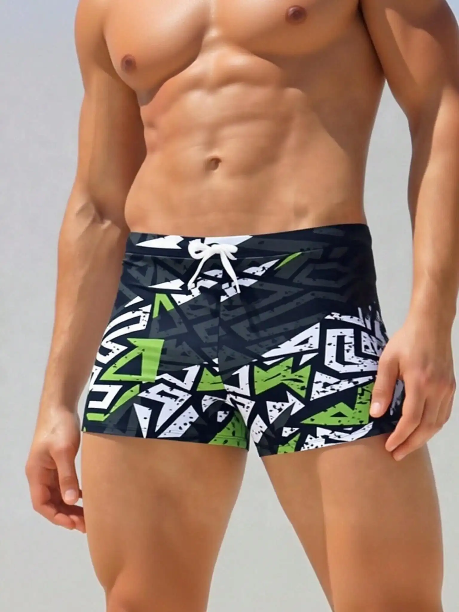Men's Fashion Printed Pattern  - Bamboo Fiber Trunk บทวิจารณ์และราคา