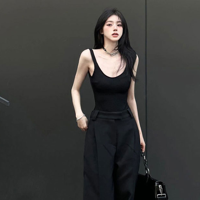 Black Strappy Bodysuit Sexy Ba - Suspender Tank Top บทวิจารณ์และราคา