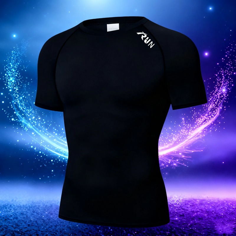 Men Quick Dry Compression Elas - T Shirt Tight Fit บทวิจารณ์และราคา