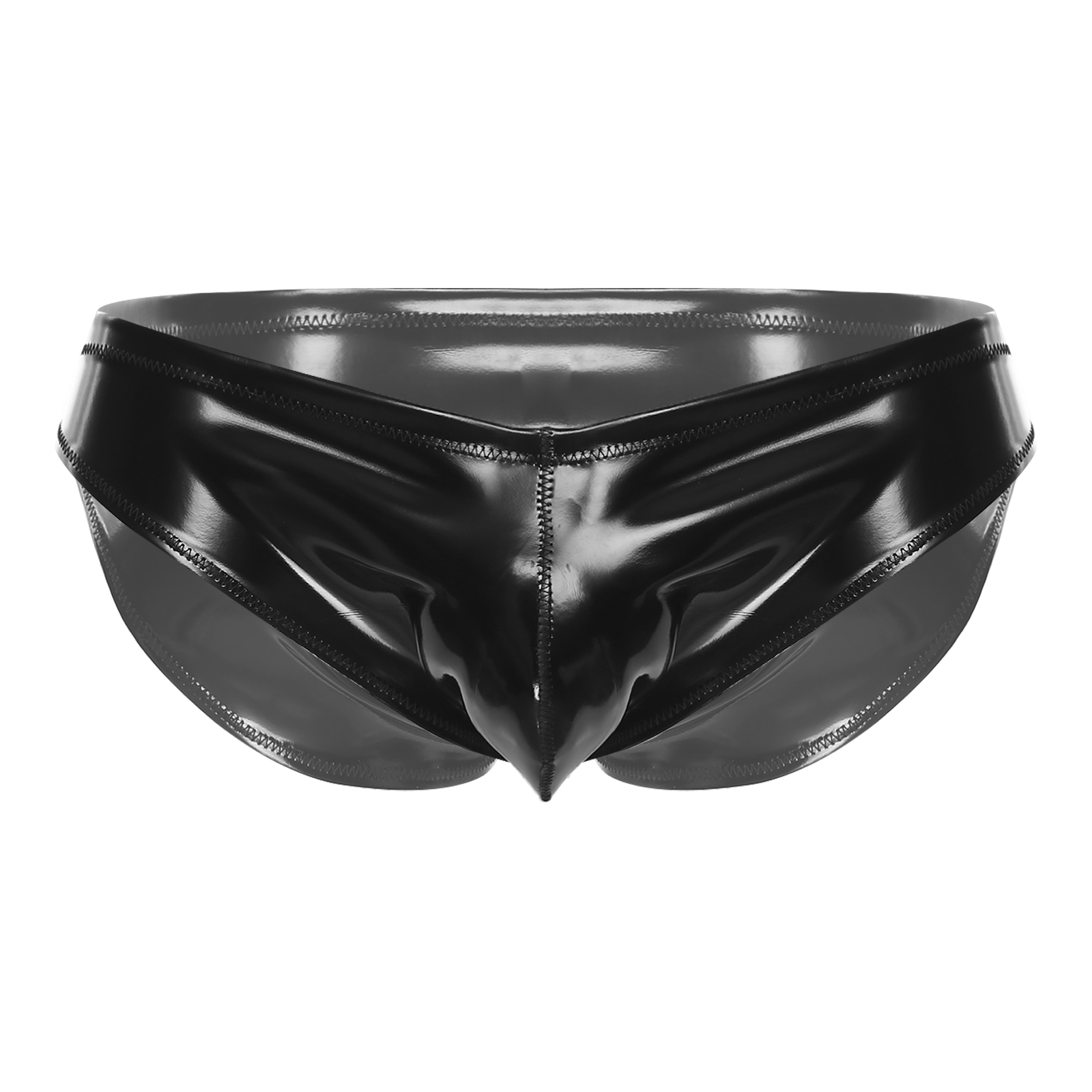 Mens Glossy Latex Briefs Paten - Pouch Boxer Pouch บทวิจารณ์และราคา