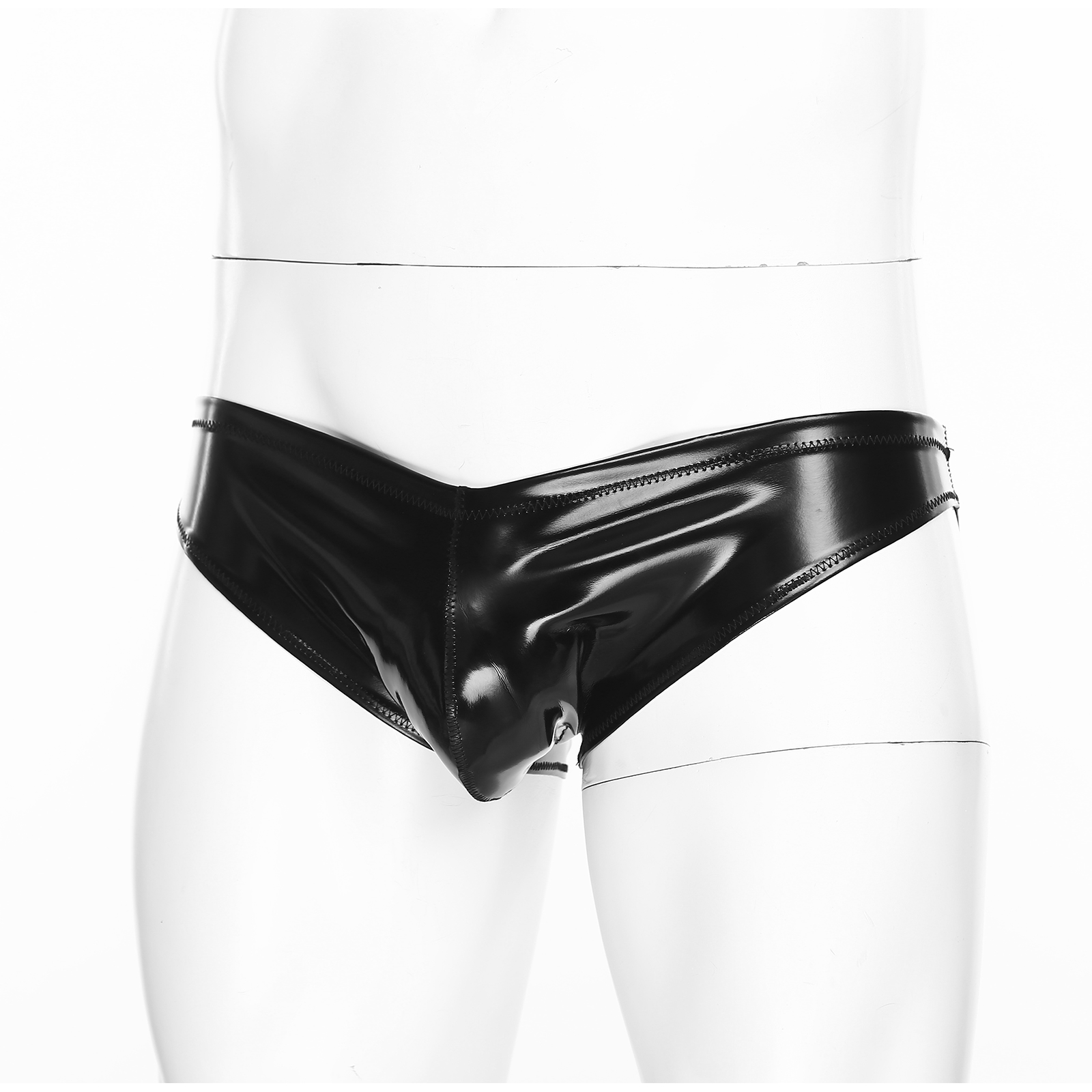 Mens Glossy Latex Briefs Paten - Pouch Boxer Pouch บทวิจารณ์และราคา