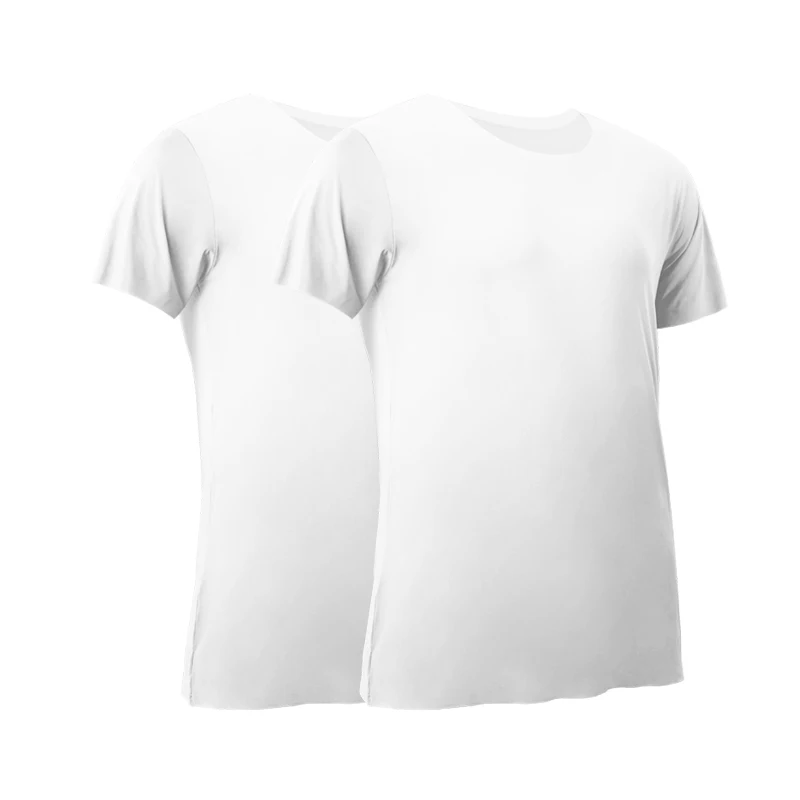 2PCS Men's Summer Ice Silk Sea - Undershirt Crew Neck บทวิจารณ์และราคา