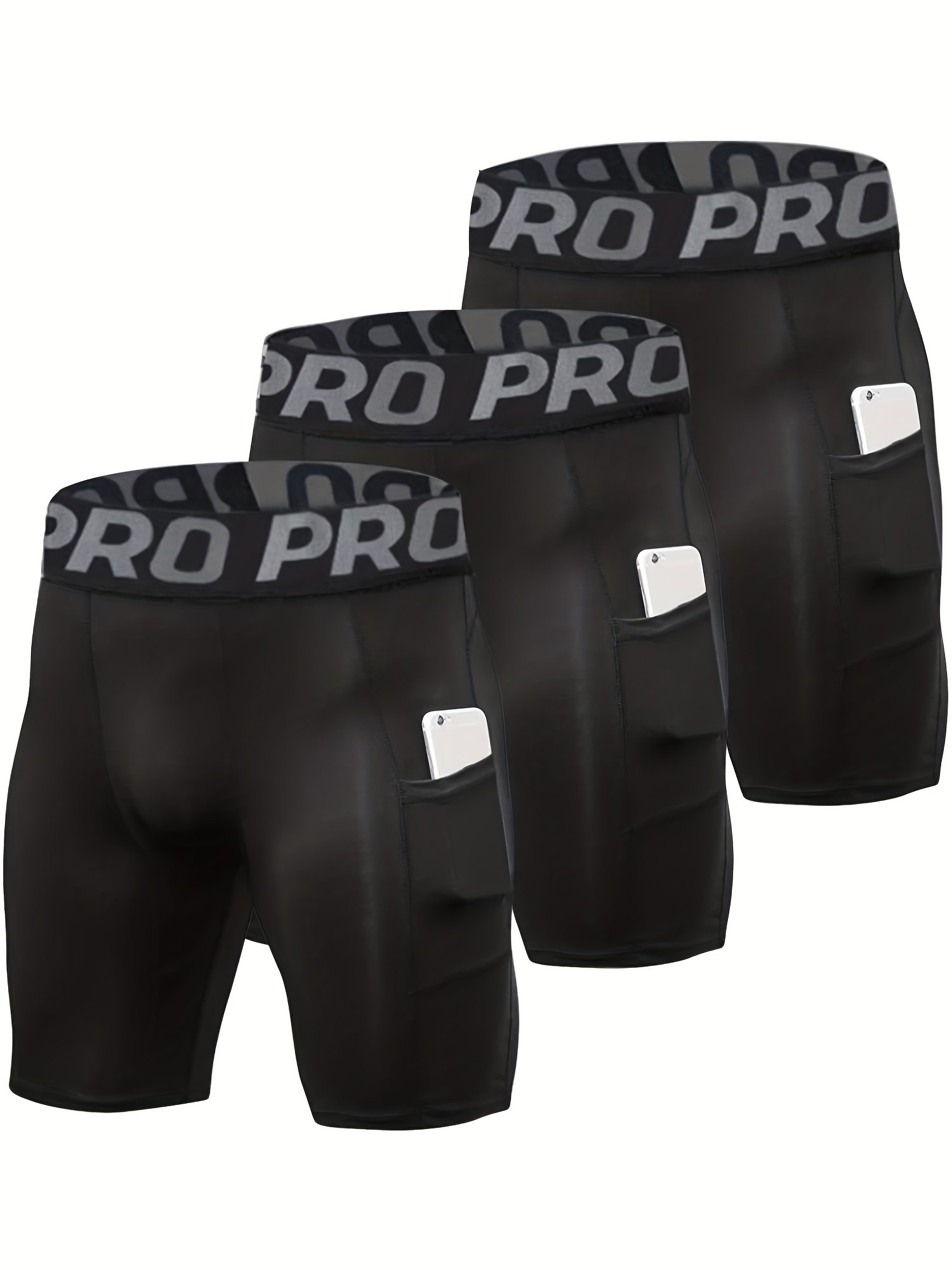 3 Pack Compression Shorts Men  - Compression Shorts Athletes บทวิจารณ์และราคา