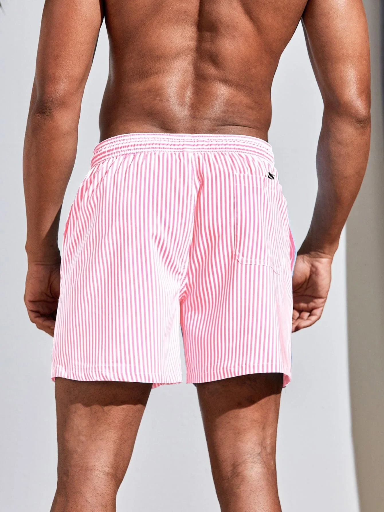 Men Vertical Striped Drawstrin - Bamboo Fiber Trunk บทวิจารณ์และราคา