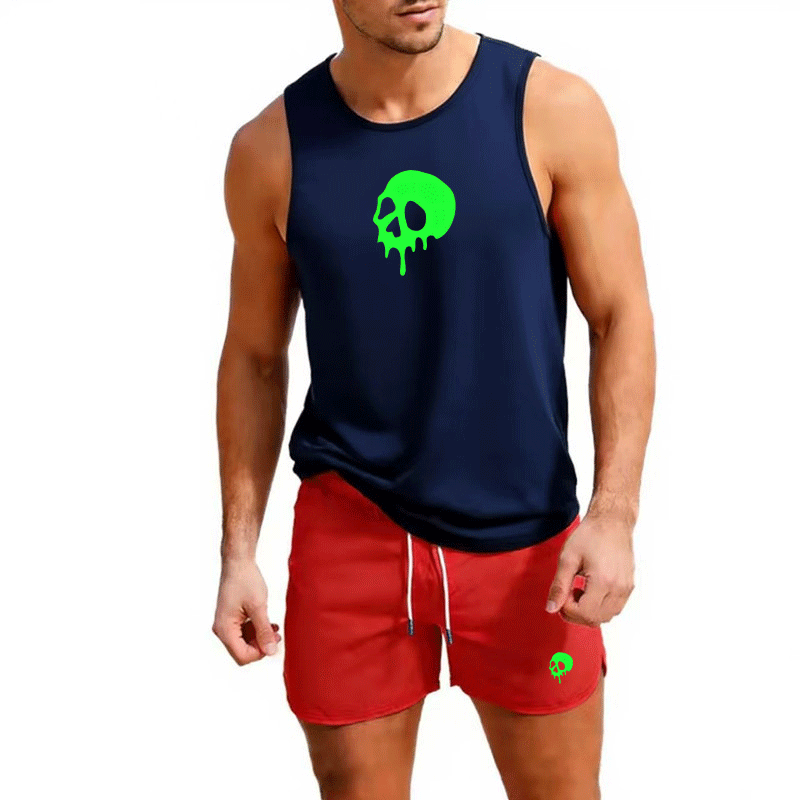 Fitness loose men tank top  sl - Sleeveless Undershirt บทวิจารณ์และราคา