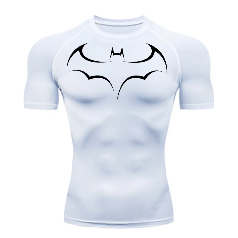 Bat Printed Men's Tight T-Shir - T Shirt Tight Fit บทวิจารณ์และราคา
