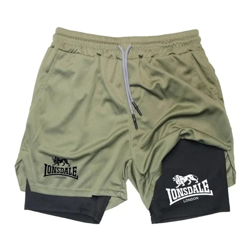 Summer Harajuku 2-in-1 Running - Compression Shorts Athletes บทวิจารณ์และราคา