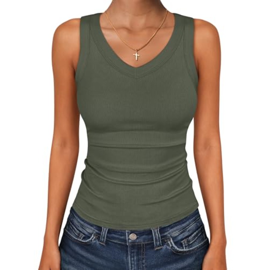 ANRABESS Tank Tops for Women V - Tank Top Ribbed บทวิจารณ์และราคา
