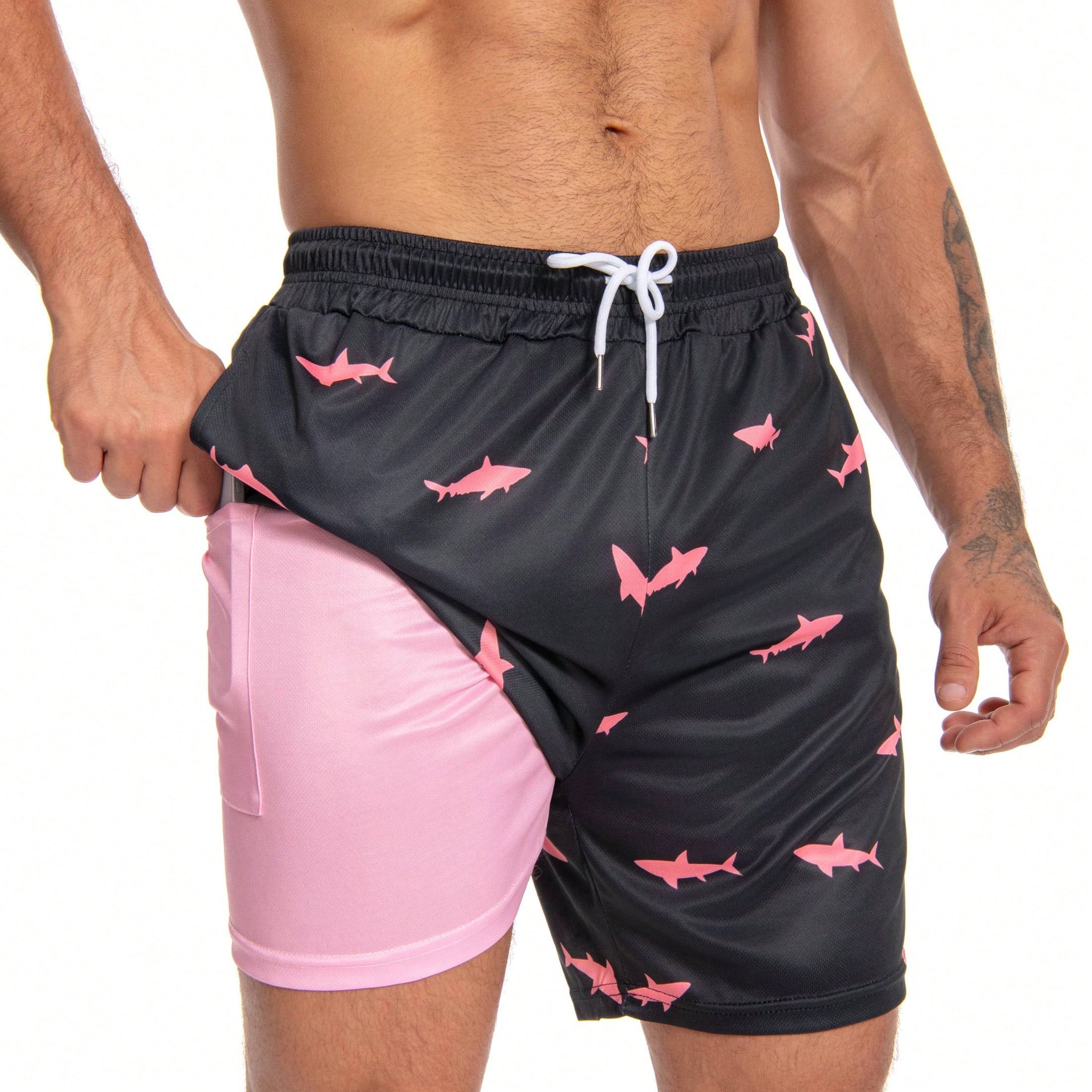 Mens Swim Trunks With Compress - Trunk Breathable Men บทวิจารณ์และราคา