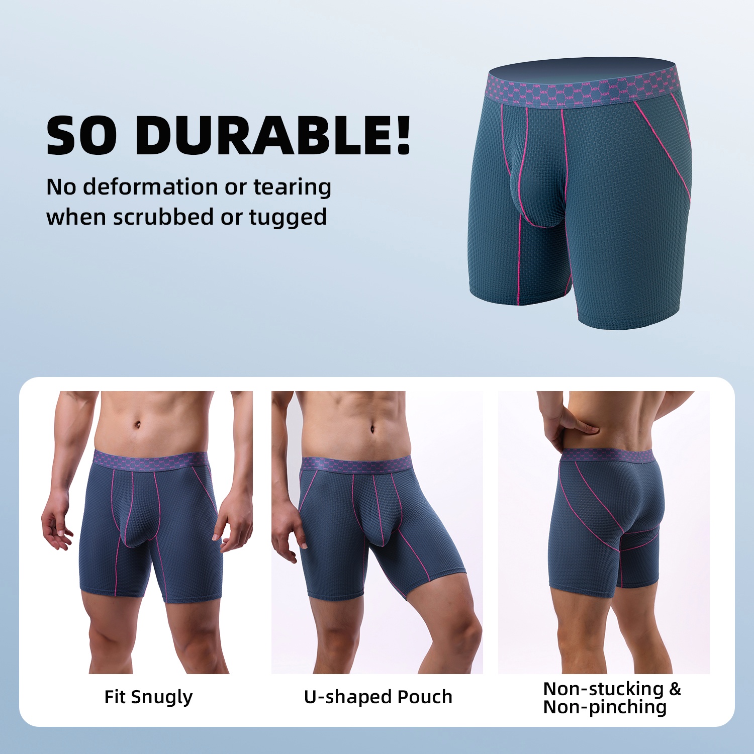 Men's Waffle-Knit Ice Silk Box - Trunk Breathable Men บทวิจารณ์และราคา