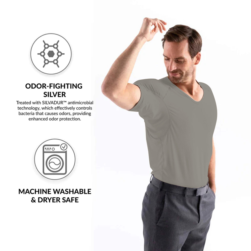 Men Undershirts Anti-transpira - Undershirt Crew Neck บทวิจารณ์และราคา