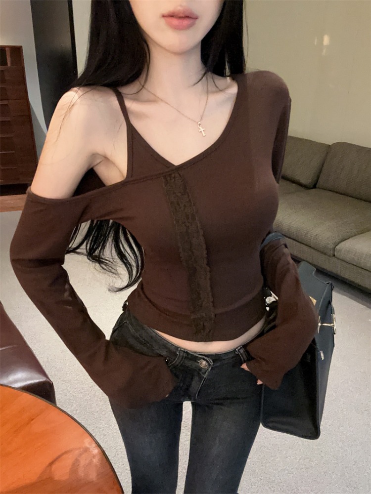 Women's Lace under Shirt Sleev - Sleeveless Undershirt บทวิจารณ์และราคา