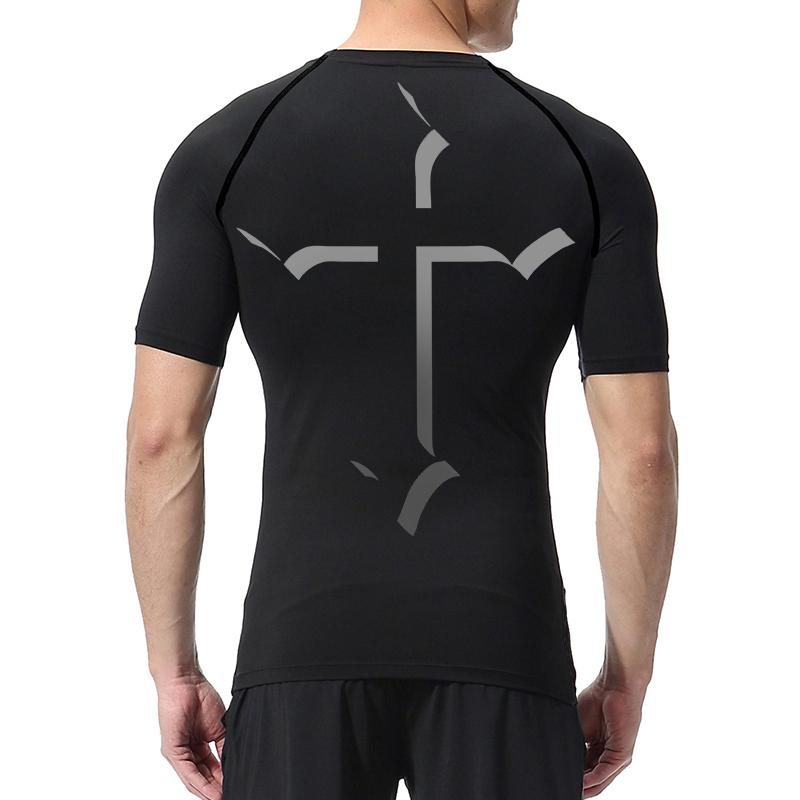 Cross Print Compression Shirt  - Base Layer Top บทวิจารณ์และราคา