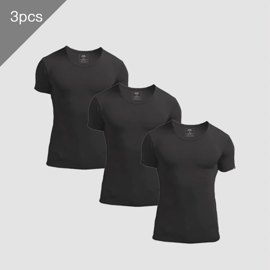 3PCS Men's Summer Short Sleeve - Undershirt Crew Neck บทวิจารณ์และราคา