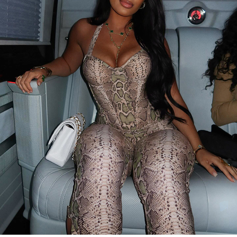 Serpentine Print Women Sexy 2  - Suspender Tank Top บทวิจารณ์และราคา