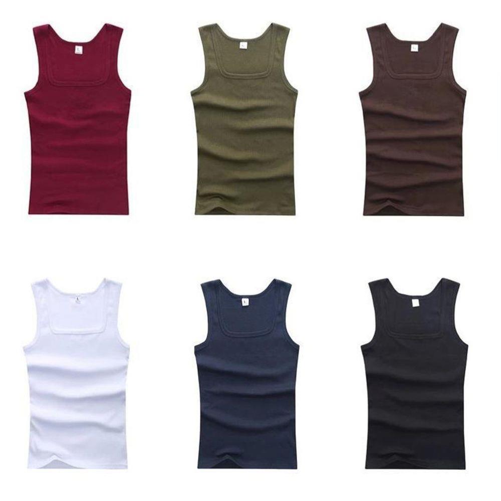 3pcs/lot Cotton Mens Tank Tops - Sleeveless Undershirt บทวิจารณ์และราคา
