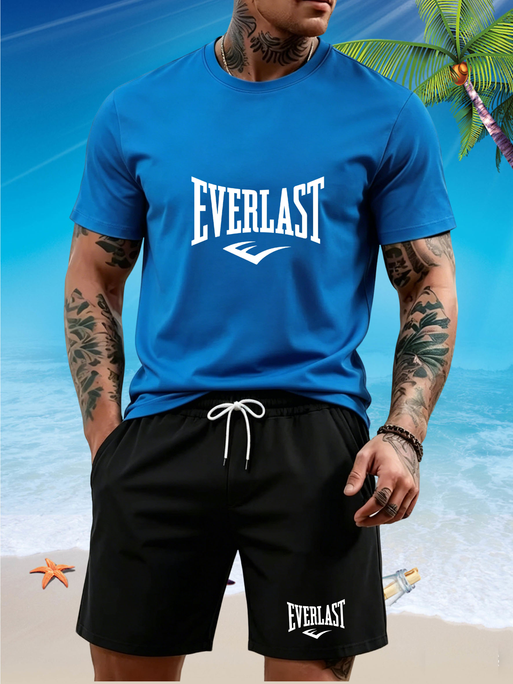 New men's slim fit T-shirt set - T Shirt Tight Fit บทวิจารณ์และราคา