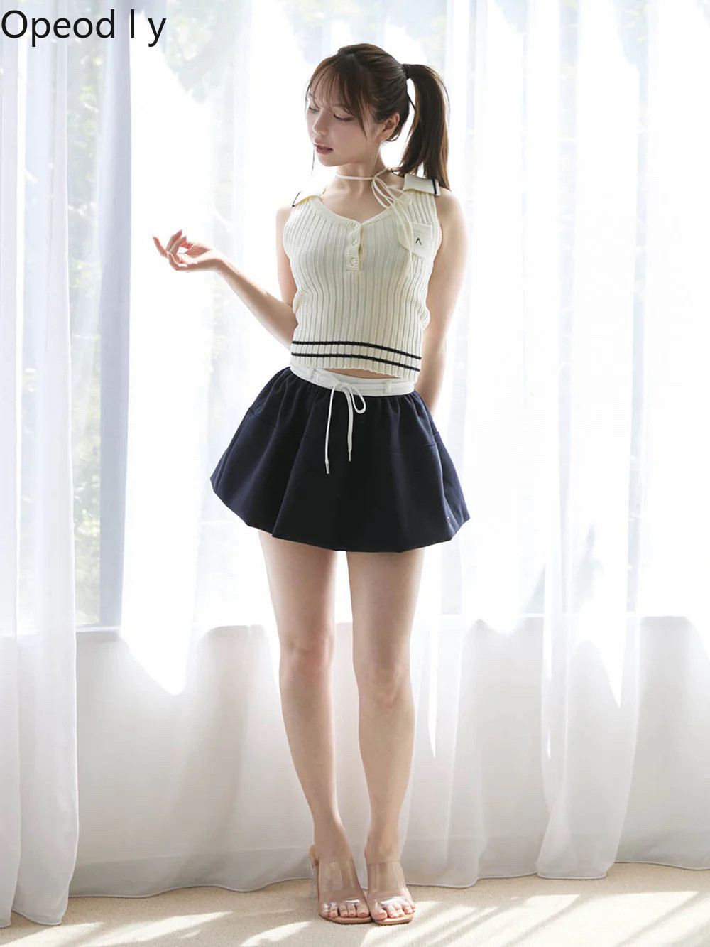 Japanese Sweet Lapel Twist V-n - Suspender Tank Top บทวิจารณ์และราคา