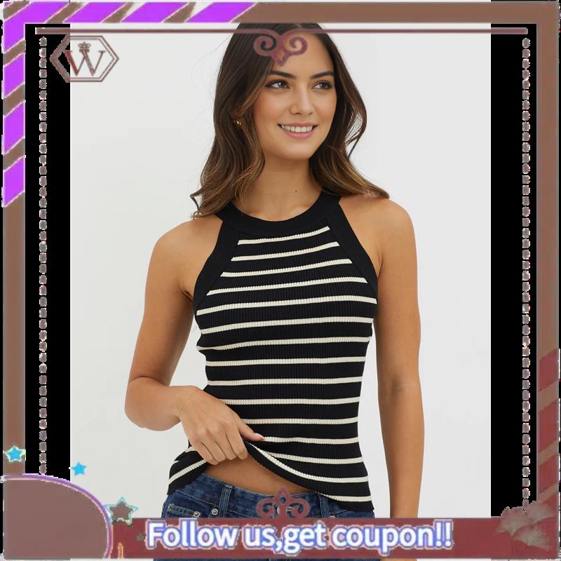A95D-Halter Tank Tops For Wome - Tank Top Ribbed บทวิจารณ์และราคา