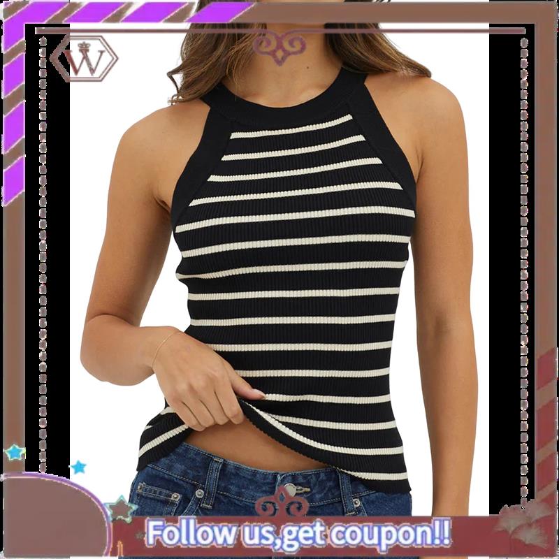 A95D-Halter Tank Tops For Wome - Tank Top Ribbed บทวิจารณ์และราคา