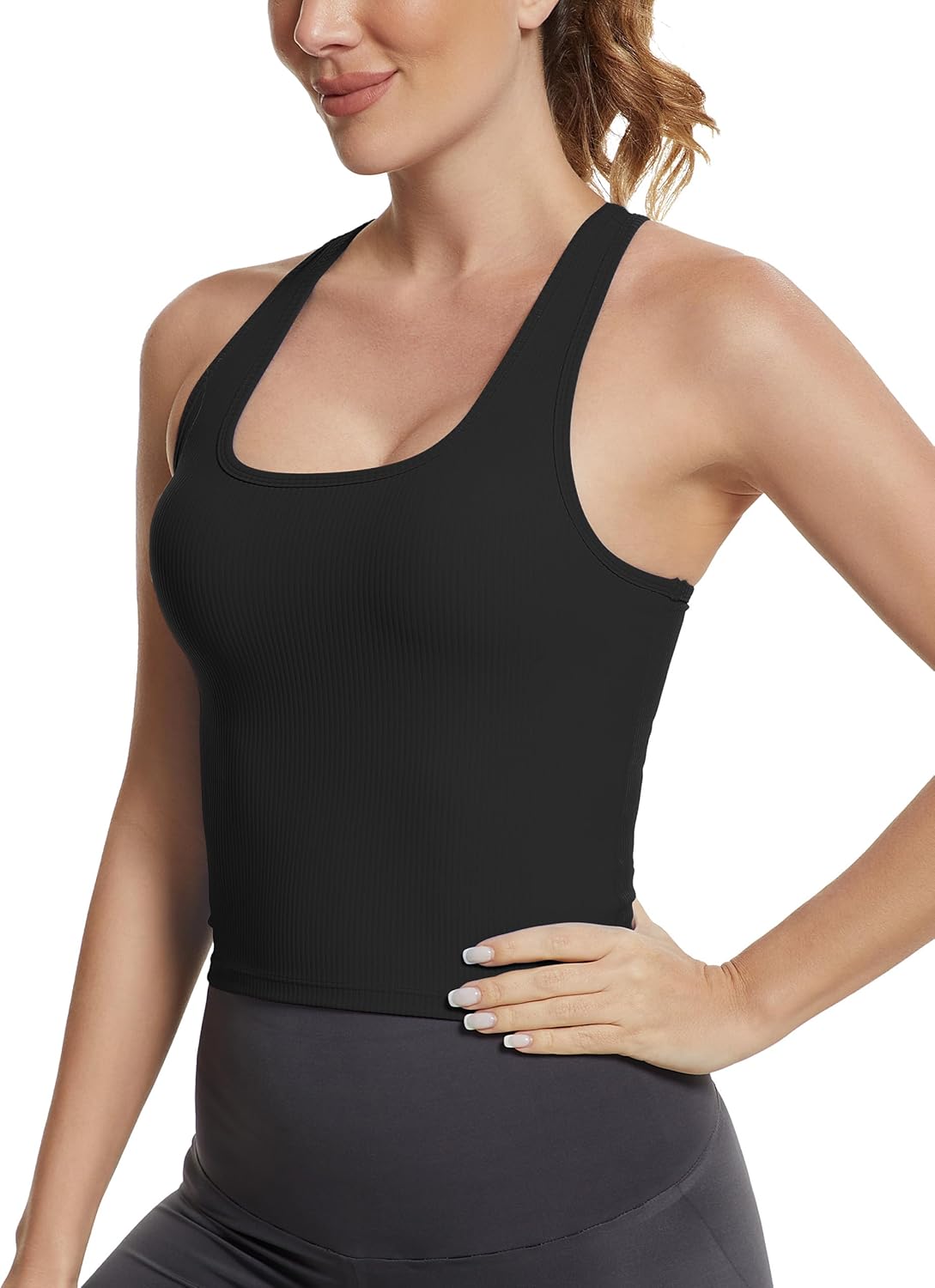 MathCat Ribbed Workout Tank To - Tank Top Ribbed บทวิจารณ์และราคา