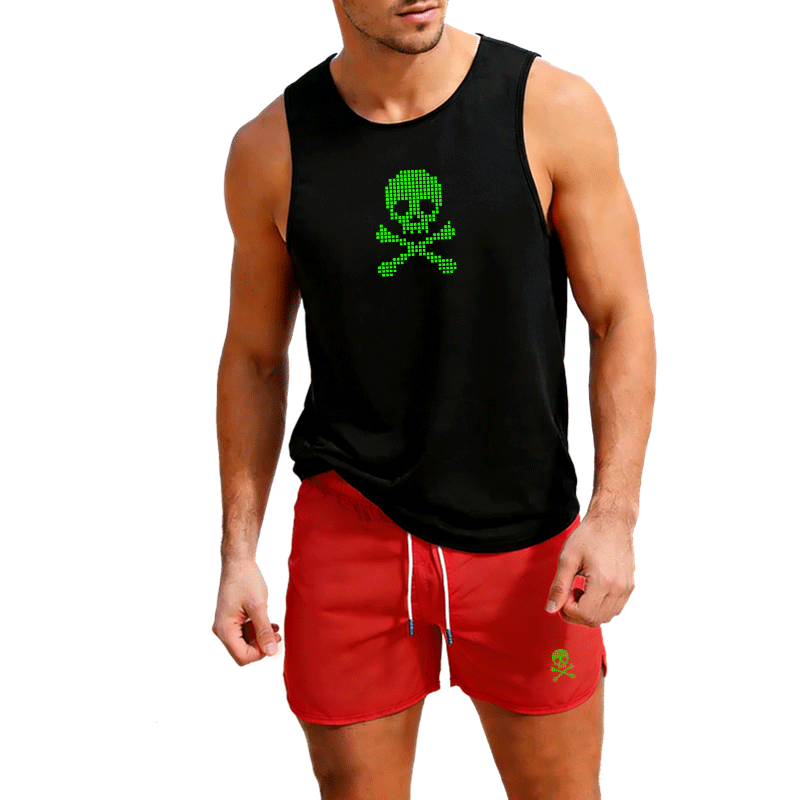 Fitness loose men tank top  sl - Sleeveless Undershirt บทวิจารณ์และราคา