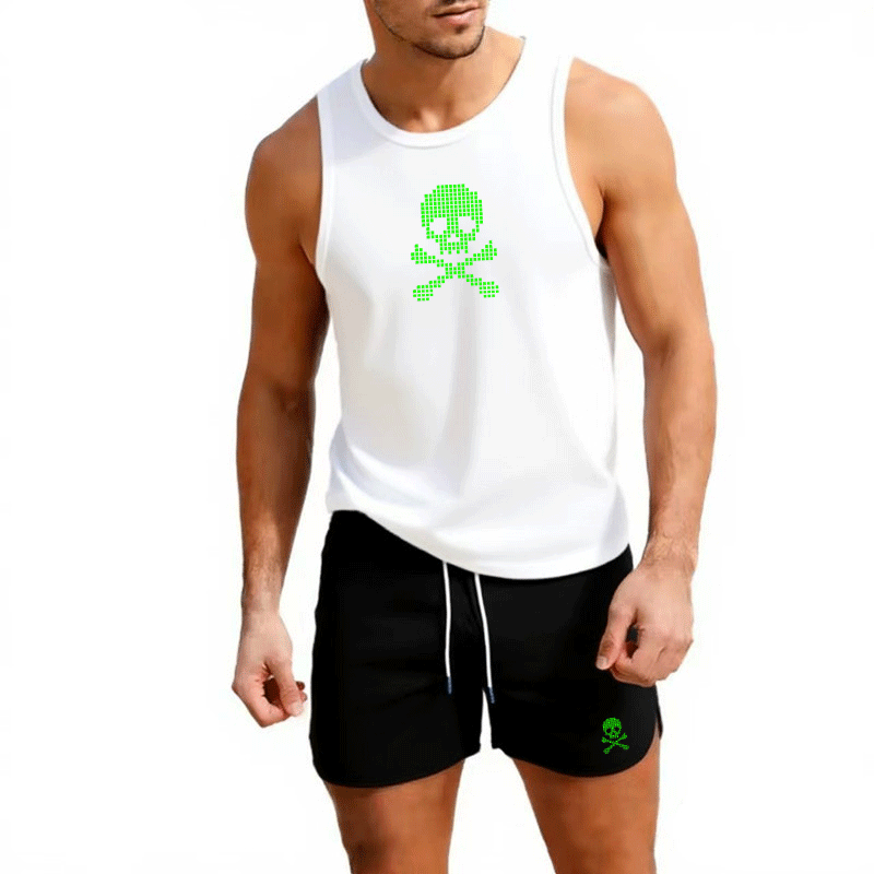 Fitness loose men tank top  sl - Sleeveless Undershirt บทวิจารณ์และราคา