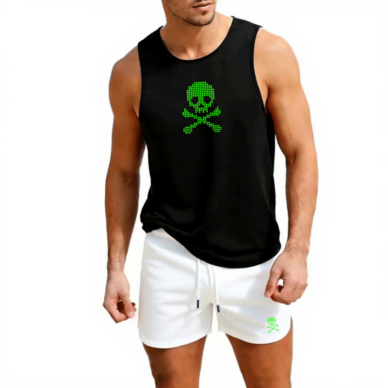 Fitness loose men tank top  sl - Sleeveless Undershirt บทวิจารณ์และราคา