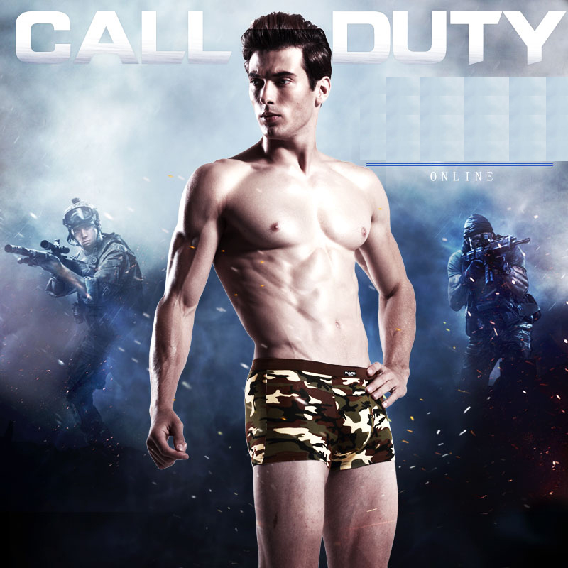 4pcs/lot Camouflage Boxer Men  - Multi Pack Underwear บทวิจารณ์และราคา