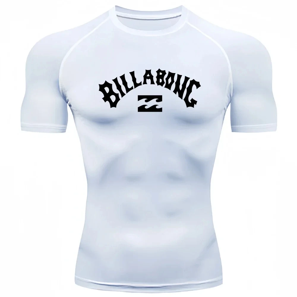 Male UV Protection Tights Rash - T Shirt Tight Fit บทวิจารณ์และราคา