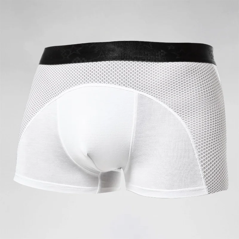 Men's underwear, men's ice sil - Mesh Sport Boxer บทวิจารณ์และราคา